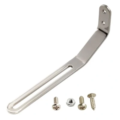 Image of Musiclily Pro Universal Pickguard Bracket Support for Archtop Jazz Hollow Body Guitar, Nickel
