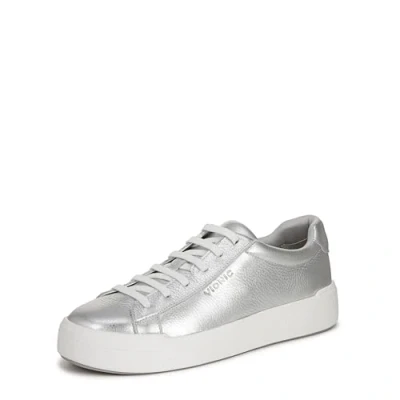 Image of Vionic Women&#039;s Colbie Sneaker, Metallic Silver Leather, 6 UK