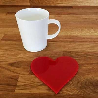 Image of Super Cool Creations Coasters Heart Shaped Red 6 Set