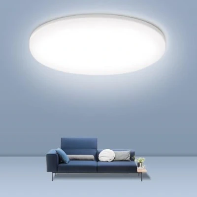 Image of CANMEIJIA Ceiling Light, 6500K Dome LED Lights, 48W Bathroom Waterproof IP44, Light Bright Indoor Lamp Fitting for Living Room Kitchen Bedroom Utility Room, Ø30cm