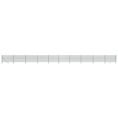 Image of vidaXL Chain Link Fence Green 1.6x25 m