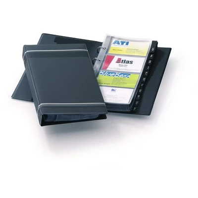 Image of Durable Visifix 200 Business Card Album Anthracite Grey