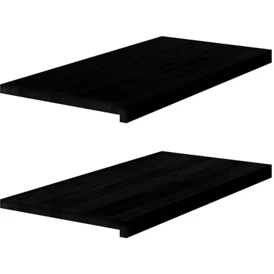 Image of vidaXL Window Sills 2 pcs Dark Brown 80x40x2 cm Solid Wood Oak