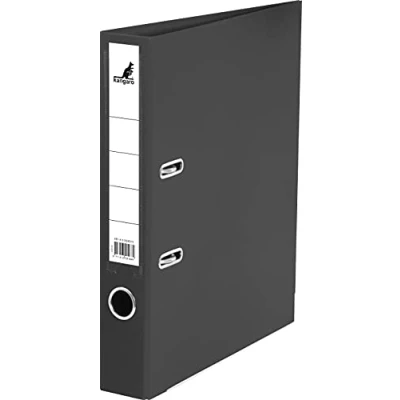 Image of Kangaro Polypropylene Plastic Folder 5 cm Spine Width DIN A4 Colour Black (Ring Binder, Lever Arch Folder, Letter Folder)