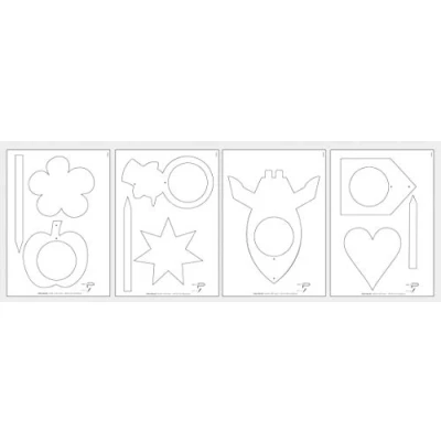 Image of Rayher Woodworking Kit with Four Garden Ornament Templates and Plywood Sheets, Fret Saw Patterns for Beginners, Various Plant Pot Ornaments, 30x20cm, 62913505