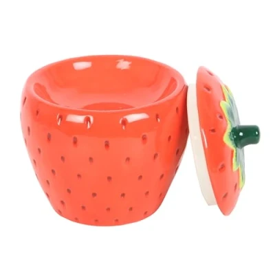 Image of Vibrant Strawberry Oil Burner Whimsical Novelty Wax Melter for Decorative Home Decor