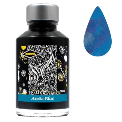 Image of DIAMINE SHIMMER INK BOTTLE ARCTIC BLUE 50 MLaa