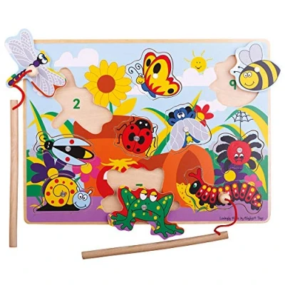 Image of Bigjigs Toys Wooden Magnetic Fun Bugs Games with Rods