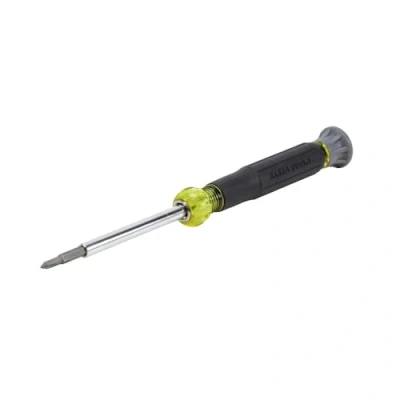 Image of Screwdriver 32581 Precision Electronics with Industrial Strength Bits Klein Tools ,Yellow/Black, 4 in 1