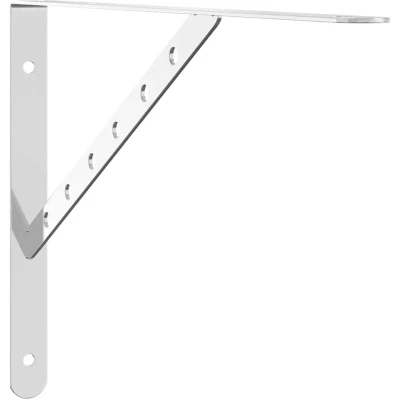 Image of vidaXL Shelf Brackets 4 pcs 40x2.5x25 cm Silver Stainless Steel