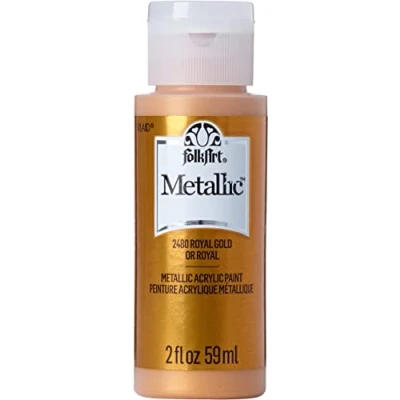 Image of Folkart Acrylic Paint, Gold, 2 Ounce