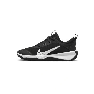 Image of Nike Performance OMNI Court Unisex Neutral running shoes for kids, Size: 3, Black/white Textile/synthetics