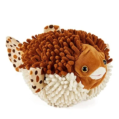 Image of Zappi Co Plush Children&#039;s Stuffed Soft Cuddly Toy Part of Safari Animals Collection, Perfect for Kids (20cm Depth)(Puffer Fish)