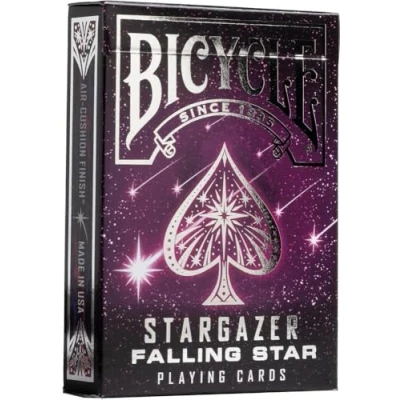 Image of Bicycle® Stargazer Falling Star Playing Cards 1 Deck, Air Cushion Finish, Professional, Superb Handling &amp; Durability, Great Gift For Card Collectors, Black