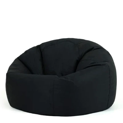 Image of Bean Bag Bazaar Classic Chair, Black, Large Indoor Outdoor Bags for Adults, Water Resistant Lounge or Garden Beanbag, Adult Gaming Chairs with Filling Included
