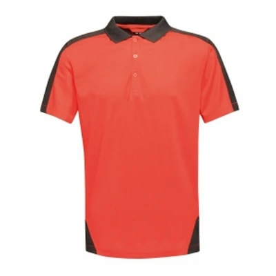 Image of Regatta Mens Contrast Coolweave Polo Shirt (Classic Red/Black) Size Large