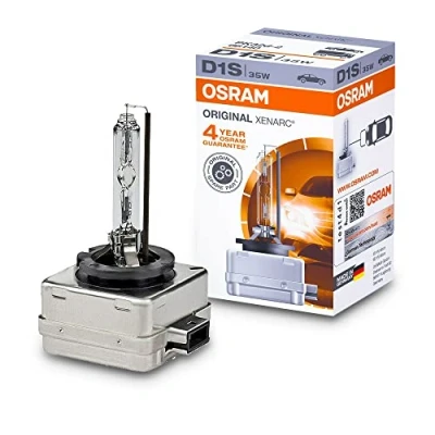 Image of OSRAM XENARC ORIGINAL D1S HID Xenon discharge bulb, lamp, OEM quality OEM, 66140, folding carton box (1 unit),White