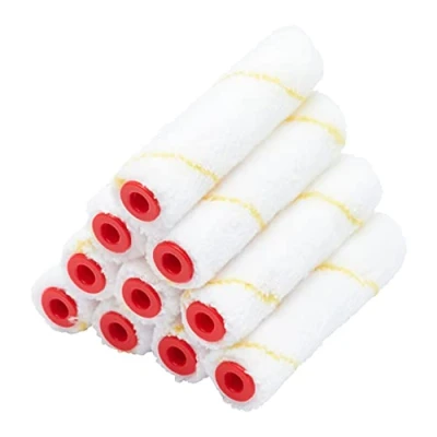 Image of ProDec Advance 10 pack 4&quot; Short Pile Microfibre Mini Paint Rollers for Emulsion, Gloss, Satin, Woodstains and Varnishes