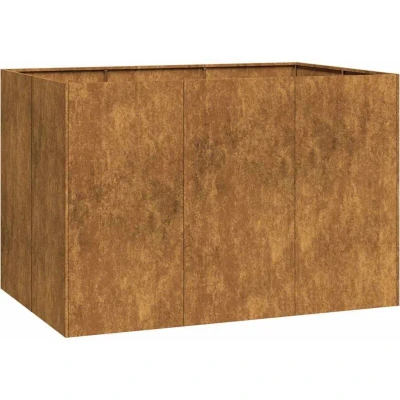 Image of vidaXL Planter Rusty 120x80x80 cm Weathering Steel