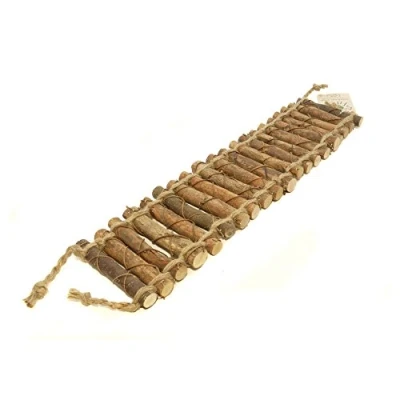 Image of Happypet &quot;Nature First&quot; Wooden Rope Bridge Ideal for Small Animals&quot;