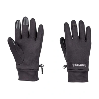 Image of Marmot Men Power Stretch Connect Glove, Warm and Water Repellent Touchscreen Gloves, Fleece Hiking Windproof Gauntlet