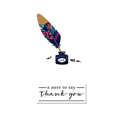 Image of The Curious Inksmith A Note to Say Thank You Greeting Card Artistic Greetings Cards CISO1004