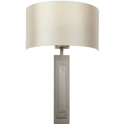 Image of Olbia Wall Lamp Brushed Bronze Plate &amp; Mink Satin Fabric