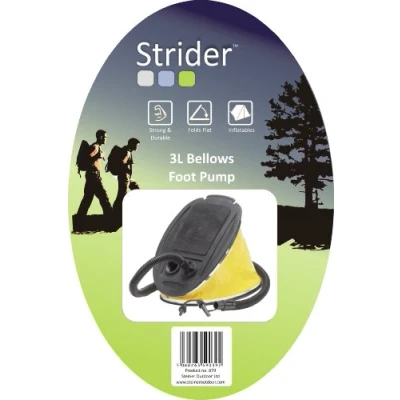 Image of Strider Bellows Foot Pump Black, 3 Litres