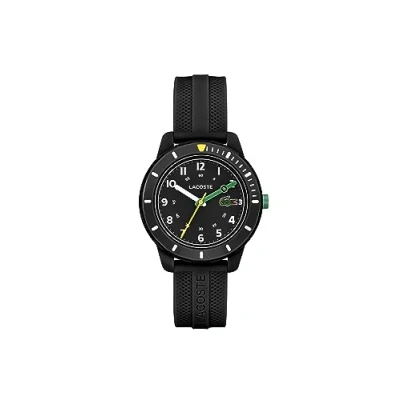 Image of Lacoste Analogue Quartz Watch for Kids Mini Tennis Collection with Black Silicone Bracelet 2030052