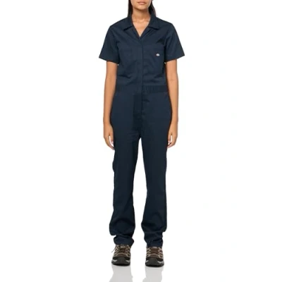 Image of Dickies Women&#039;s Flex Cooling Short Sleeve Coveralls, Dark Navy, M