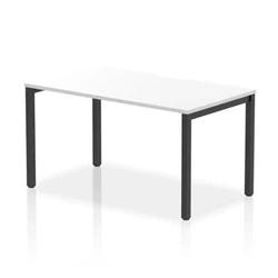 Image of Evolve Plus 1400mm Single Starter Bench Desk White Top Black Frame