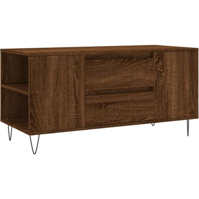 Image of vidaXL Coffee Table Brown Oak 102x44.5x50 cm Engineered Wood