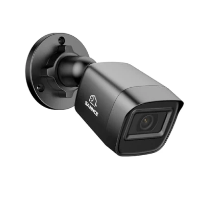 Image of SANNCE Security Camera,1080P HD CCTV Surveillance Bullet Camera IP66 Weatherproof Indoor Outdoor TVI IR Cut, 100ft/30M Night Vision(Need Work with Recorder) Black