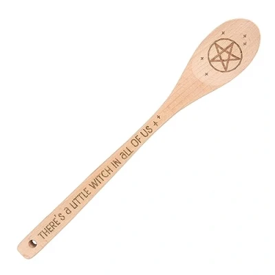 Image of Enchant Your Kitchen with a Magical Wooden Pentagram Spoon Witch Themed Spoon, Decorative Utensil, Cooking Gift, Baking Tool Cake and Bake Style