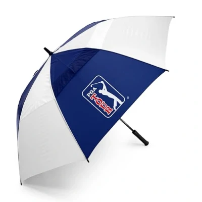 Image of PGA TOUR 62 Inch Golf Umbrella Windproof Double Canopy, Mens Umbrellas with Auto Open, Fibreglass Shaft, Non Slip Handle, Velcro Straps, Rainproof Cover