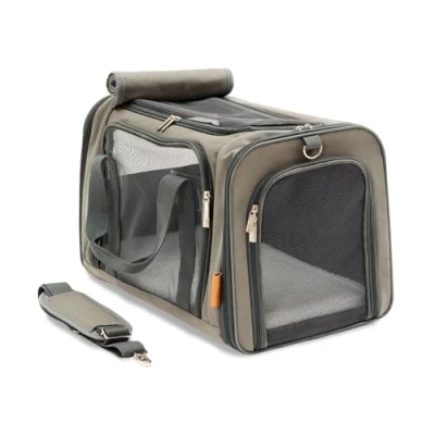 Image of PiuPet® Cat Carrier I for Pets up to 10kg Basket with 4 doors Dog Small Dogs Foldable Large Pet Cats Bag