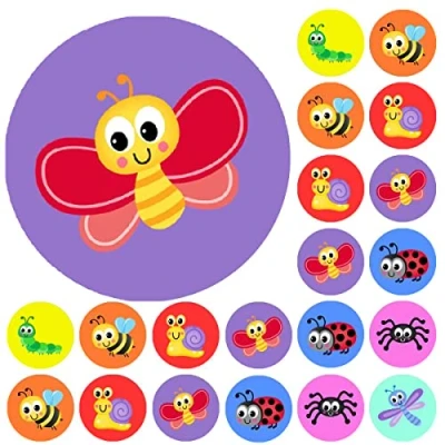 Image of 900 Colourful Mini Bugs 10mm Spot Reward Stickers for Teachers and Planner Charts