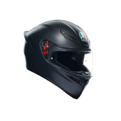 Image of AGV Helmet K1 S E2206, Full face Motorbike Helmet, ECE, for Men, Racing Style with Spoiler, Air Intakes and Scratch Resistant Visor, 190 Field of View, Intercom Ready, Matt Black