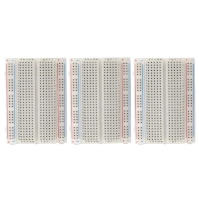 Image of MMOBIEL 3pcs Solderless PCB Breadboard Prototype Circuit Board 3x400 Point Compatible with DIY Arduino, Raspberry Pi 2/3 / 4/5 Projects Proto Shield Distribution Connecting Blocks