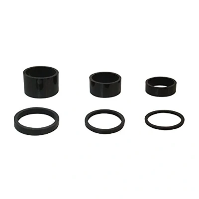 Image of 6PCS Light Weight UD Carbon Bright Black Headset Spacers 1 1/8&quot; 2mm,3mm,5mm,10mm,15mm,20mm