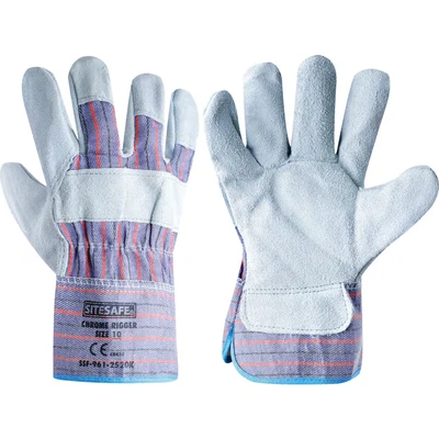 Image of Sitesafe Contractor Standard Chrome Rigger Gloves Size 8