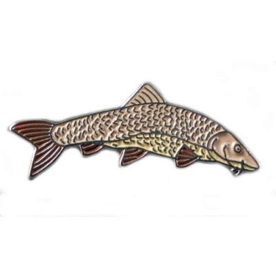 Image of Metal Enamel Pin Badge Angling Fish Barbel (25mm)