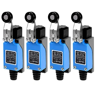 Image of GUUZI 4pcs Adjustable ME 8104 Revolving Plastic NC NO Momentary Roller Lever Arm Limit Switch for CNC Mill Laser Plasma 0 250V/5A