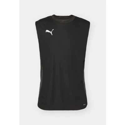 Image of Puma Teamgoal Sleeveless Top, Men&#039;s, Size: XXL, Black/white/flat dark gray