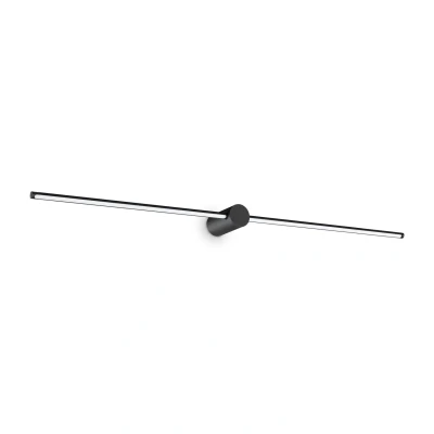 Image of Filo 2 Light Integrated LED Bathroom Over Mirror Black 2000Lm 3000K IP44