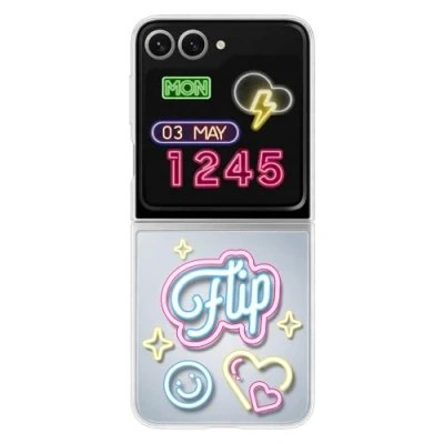 Image of Samsung Flipsuit Case Galaxy Z Flip 6 + Neon Card Transparent