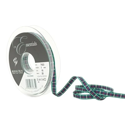 Image of Berisfords Polyester Tartan, Mackenzie, 10.4 x 1.2 cm