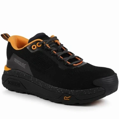 Image of Regatta Professional Crossfort S1 X over Metal free Safety Trainers Black/Gunmetal 11