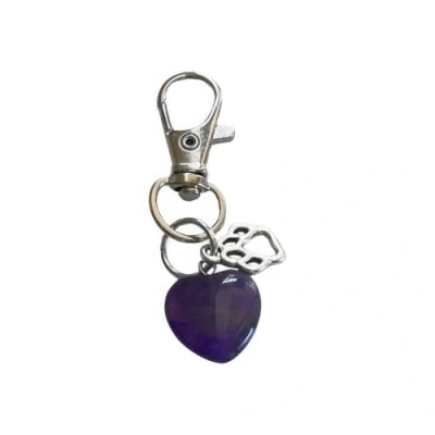 Image of VIE Pet Charm, Heart, Amethyst