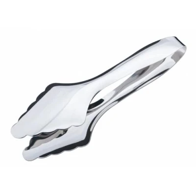 Image of Commichef Deluxe Chrome Plated Cooking Tongs, Stainless Steel, 24cm